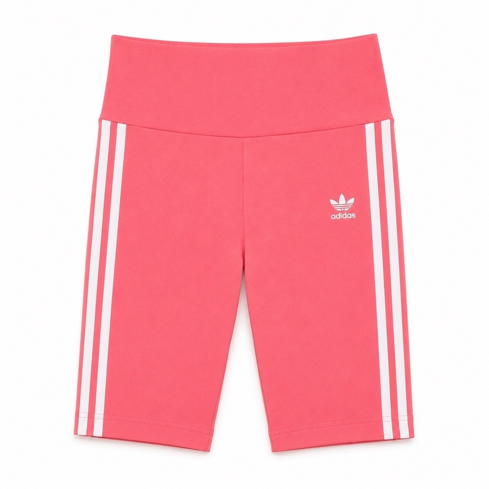 Adidas Originals Pink 3 Stripe Biker Shorts‎ Size Small Primeblue
